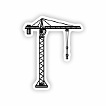 Construction Crane  Sticker (peel N' Stick)